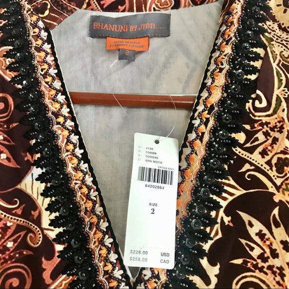 Anthropologie Bhanuni by Jyoti Embroidered Beaded Long Sleeve Maxi Dress NWT 2 - Picture 10 of 16